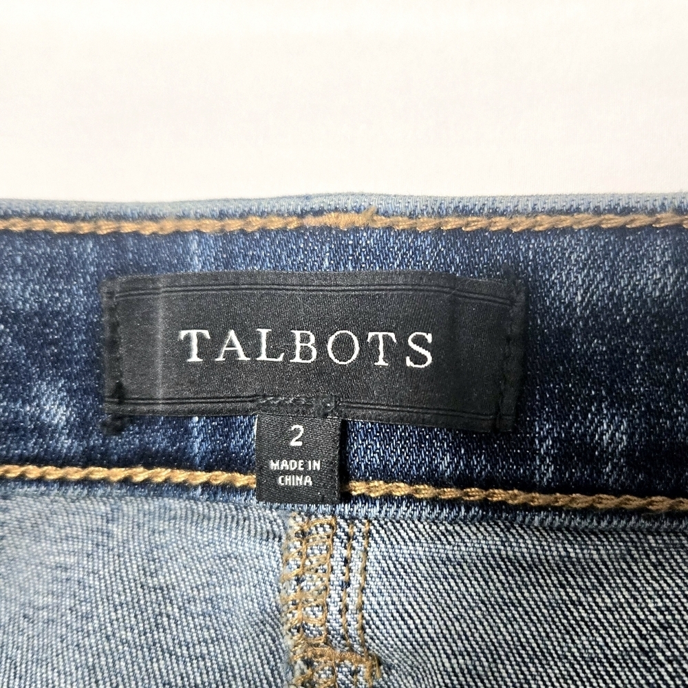 Talbots Denim Skirt. Straight. Size 2. Blue. - Picture 10 of 11
